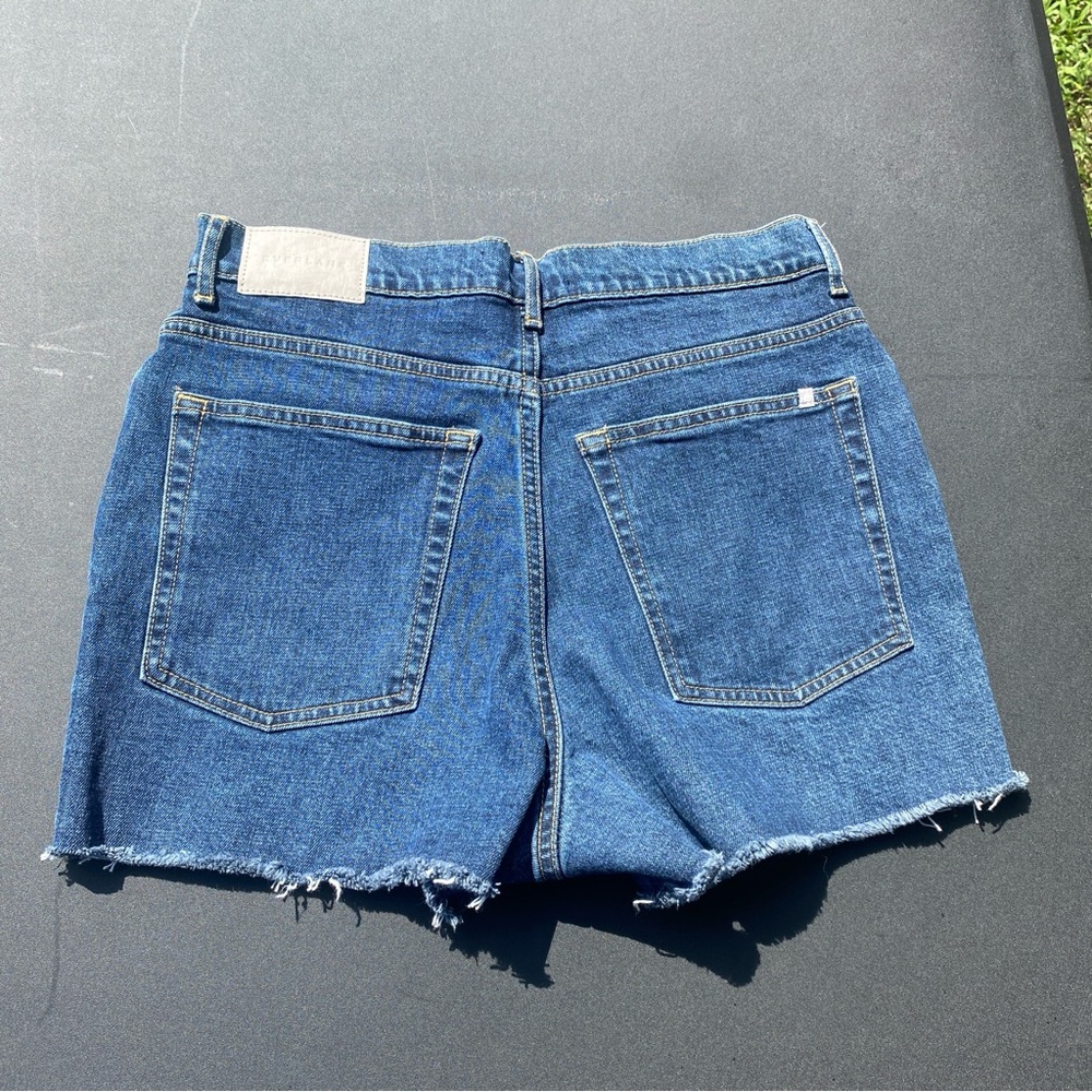 Everlane The Way High Denim Shorts 28 Raw Hem